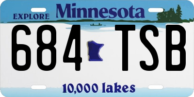 MN license plate 684TSB
