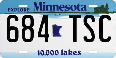 MN license plate 684TSC