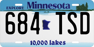 MN license plate 684TSD