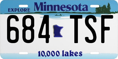 MN license plate 684TSF