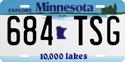MN license plate 684TSG