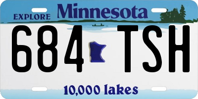 MN license plate 684TSH
