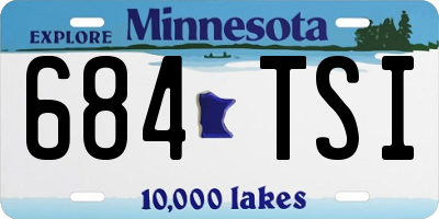 MN license plate 684TSI