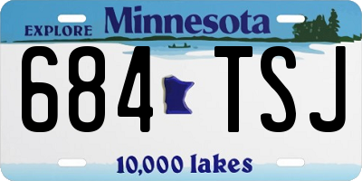 MN license plate 684TSJ