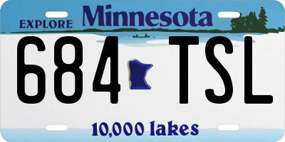 MN license plate 684TSL