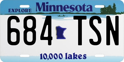MN license plate 684TSN