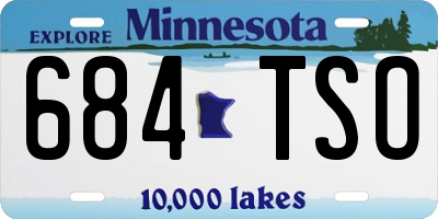 MN license plate 684TSO