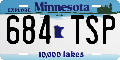 MN license plate 684TSP