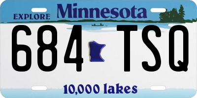 MN license plate 684TSQ