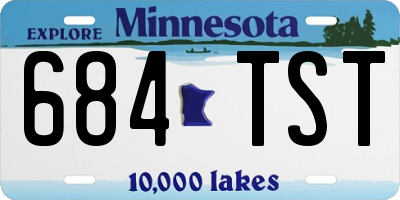 MN license plate 684TST