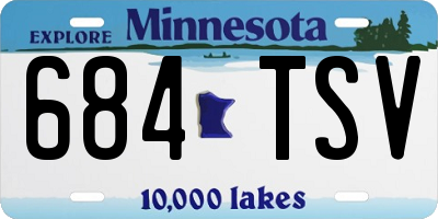 MN license plate 684TSV