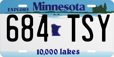 MN license plate 684TSY