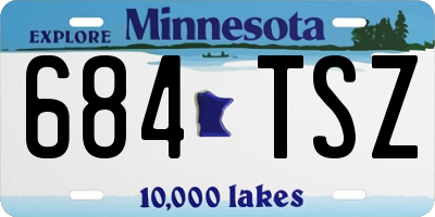 MN license plate 684TSZ