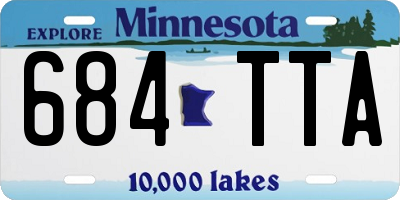 MN license plate 684TTA