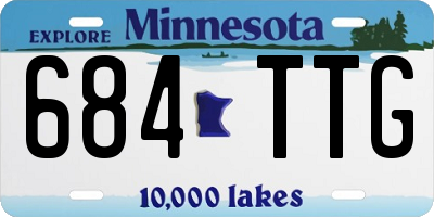 MN license plate 684TTG
