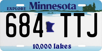 MN license plate 684TTJ