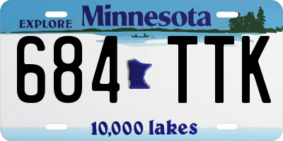 MN license plate 684TTK