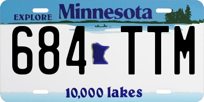 MN license plate 684TTM