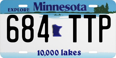 MN license plate 684TTP