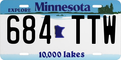 MN license plate 684TTW