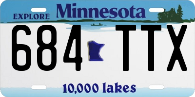 MN license plate 684TTX