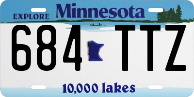 MN license plate 684TTZ