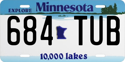 MN license plate 684TUB