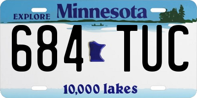 MN license plate 684TUC