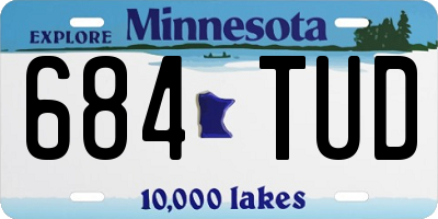 MN license plate 684TUD