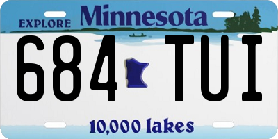 MN license plate 684TUI