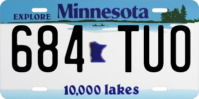 MN license plate 684TUO
