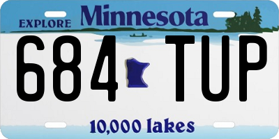 MN license plate 684TUP
