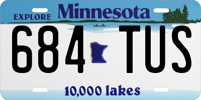 MN license plate 684TUS