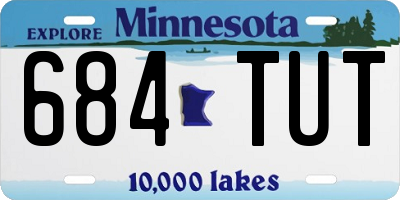 MN license plate 684TUT