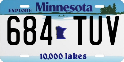 MN license plate 684TUV