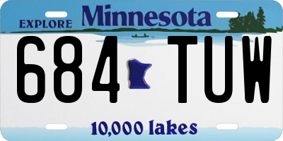 MN license plate 684TUW