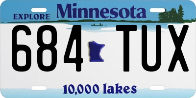 MN license plate 684TUX