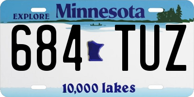 MN license plate 684TUZ