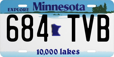 MN license plate 684TVB