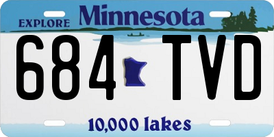 MN license plate 684TVD