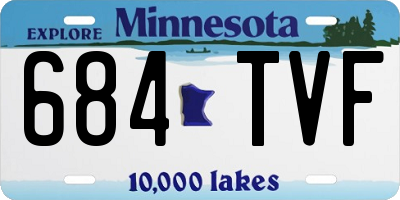 MN license plate 684TVF