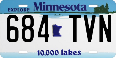MN license plate 684TVN