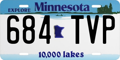 MN license plate 684TVP