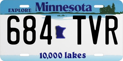 MN license plate 684TVR