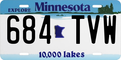MN license plate 684TVW