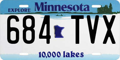 MN license plate 684TVX