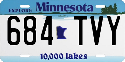 MN license plate 684TVY