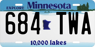 MN license plate 684TWA