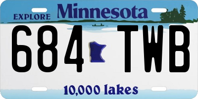 MN license plate 684TWB