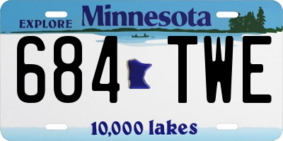 MN license plate 684TWE